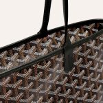 Goyard Goyardine Artois Tote PM Black Canvas & Chevroches Calfskin Palladium Hardware - Image 3